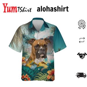 Boxer Dog 3D Print Hawaiian Shirt Beach Ready Design