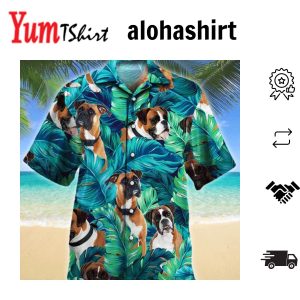 Boxer Dog Lovers Hawaiian Style For Summertime All Printed 3D Hawaiian Shirt