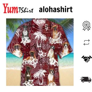 Boxer Dog Hawaiian Shirt Gift For Dog Lover Shirts Animal Summer Shirts Hawaiian Shirt Men