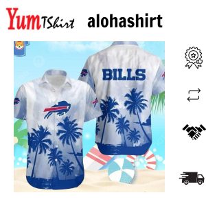 Buffalo Bills Elegant Tropical Short Sleeve Button Up Hawaiian Shirt