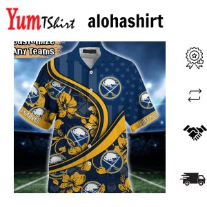 Buffalo Sabres NHL Us Flag Hawaiian Shirt Custom Summer Aloha Shirt