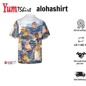 Celebrate Easter with Bunny Themed Hawaiian Shirt