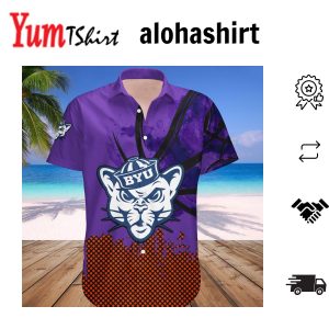 Byu Cougars Hawaii Shirt Basketball Net Grunge Pattern – NCAA