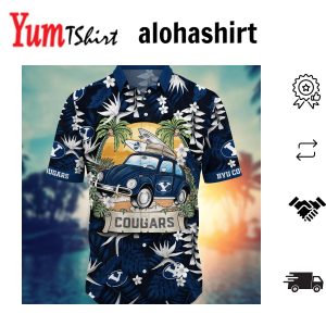 Byu Cougars NCAA Hawaiian Shirt Blooming Flowerstime Aloha Shirt
