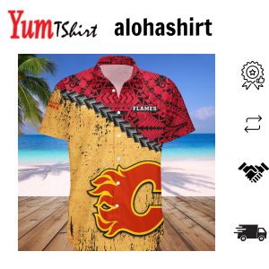 Calgary Flames Hawaii Shirt Grunge Polynesian Tattoo – NHL
