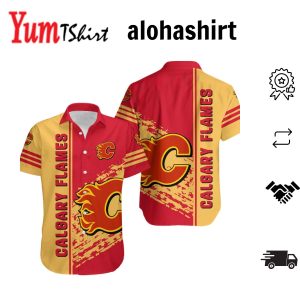 Calgary Flames Hawaiian Shirt Quarter Style – NHL