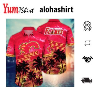 Calgary Flames NHL Hawaiian Shirt Beach Ballstime Aloha Shirt