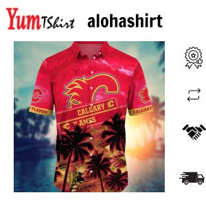 Calgary Flames NHL Hawaiian Shirt Beach Ballstime Aloha Shirt