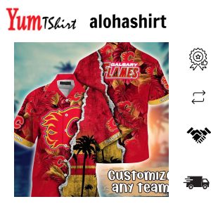 Calgary Flames NHL Hawaiian Shirt Custom Lemonade Stands Aloha Shirt
