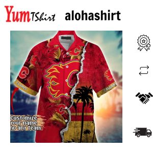 Calgary Flames NHL Hawaiian Shirt Custom Lemonade Stands Aloha Shirt