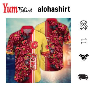 Calgary Flames NHL Hawaiian Shirt Custom Mosquito Bites Aloha Shirt