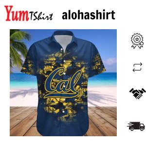 California Golden Bears Hawaii Shirt Basketball Net Grunge Pattern – NCAA