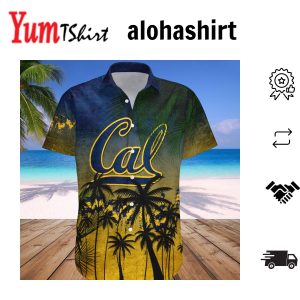 California Golden Bears Hawaii Shirt Coconut Tree Tropical Grunge – NCAA