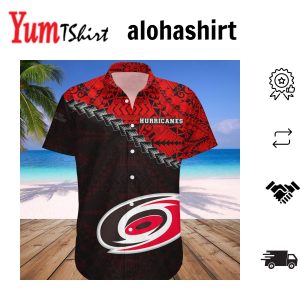 Carolina Hurricanes Hawaii Shirt Grunge Polynesian Tattoo – NHL