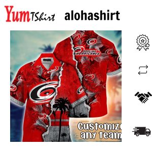 Carolina Hurricanes NHL Hawaiian Shirt Custom High Temperatures Aloha Shirt