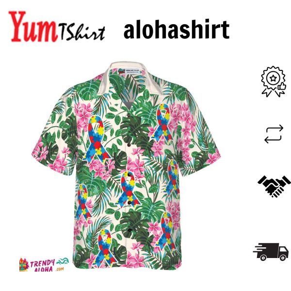 HigQuality Autism Puzzles Fun Summer Hawaiian Shirts