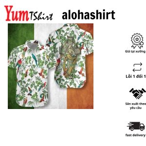Celtic Cross Irish St Patrick’s Hawaiian Shirt Shamrock Shirt Irish Day Hawaiian Shirt