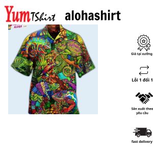 Chameleon Animals Fullcolor Abstract Style So Cool Hawaiian Shirt