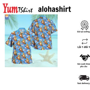 Charmander Surfing Beach Pokemon Hawaiian Shirt