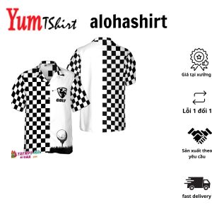 Checkboard Style Golf Custom Hawaiian Shirt Custom Hawaiian Shirt With Name Custom Hawaiian Shirt For Men Women Hawaiian Shirt For Logo