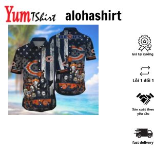 Chicago Bears Tropical Hawaiian Fan Shirt Shorts Windy City Set