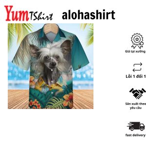 Chinese Crested Tropical Hawaiian Shirt Dog Hawaiian Shirt Summer Gifts For Dog Lover