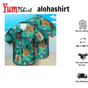 Chow Chow Hawaiian Shirt Dog Summer Leaves Hawaiian Shirt Unisex Print Aloha Short Sleeve Casual Shirt Summer Gifts