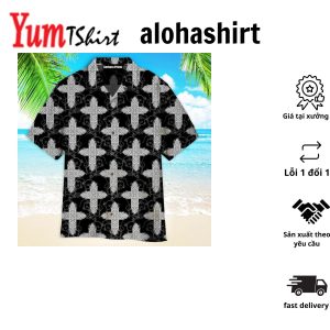Christian Jesus Cross Pattern Aloha Hawaiian Shirts For Men And For Women