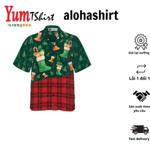 Christmas Celebration with Sock Patterns Hawaiian Shirt