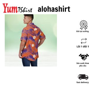 Clemson Tigers Hawaiian Themed Button Up Shirt