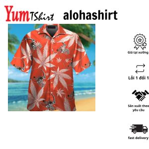 Cleveland Browns Short Sleeve Button Up Tropical Hawaiian Shirt VER024