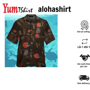Cleveland Browns Short Sleeve Button Up Tropical Hawaiian Shirt VER028