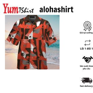 Cleveland Browns Short Sleeve Button Up Tropical Hawaiian Shirt VER030