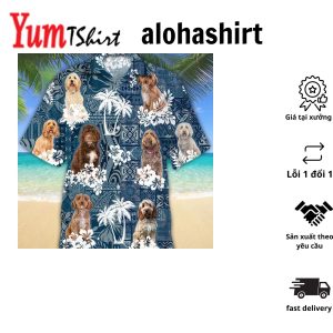 Cockapoo Hawaiian Shirt Dog Summer Leaves Hawaiian Shirt Unisex Print Aloha Short Sleeve Casual Shirt Summer Gifts