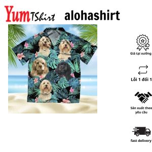 Cocker Spaniel And Flowers Dog Lover Aloha Hawaiian Beach Shorts