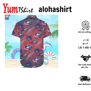 Columbus Blue Jackets Ice Hockey Team Aloha Beach Gift Hawaiian Shirt For Men And Women