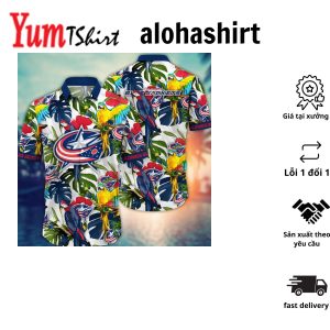 Columbus Blue Jackets NHL Hawaiian Shirt Coconut Watertime Aloha Shirt