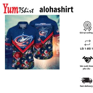 Columbus Blue Jackets NHL Hawaiian Shirt Coconut Watertime Aloha Shirt
