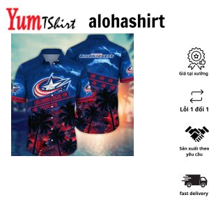 Columbus Blue Jackets NHL Hawaiian Shirt Ice Cream Seasontime Aloha Shirt