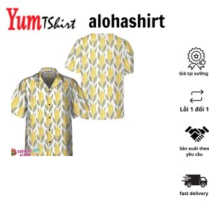 Corn Cob Maize Hawaiian Shirt Funny Corn Shirt For Adults Corn Print Shirt