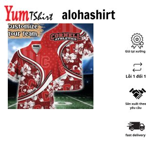 Cornell Big Red NCAA Hawaiian Shirt Water Sportstime Aloha Shirt