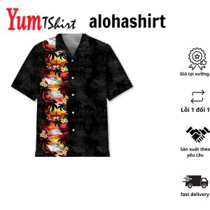 Custom Hawaiian Shirts Flowers And Leaves Design Personalized Aloha Beach Shirt For Men