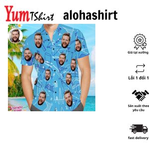 Custom Face Men’s Proud To Be A Math Teacher Men’s Aloha Hawaiian Shirt Best Gift For Teachers