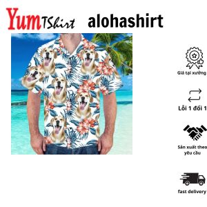 Custom Photo Hawaiian Shirt With Dog Face Personalized Beach Hawaiian Shirt