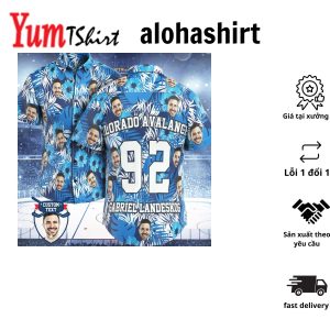 Custom Printed Hawaiian Shirt For Fans Personalized Face And Text Hawaiian Shirt Gift For Fans – Flowers And Leaves Design
