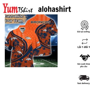 Denver Broncos NFL Us Flag Hawaiian Shirt Custom Summer Aloha Shirt