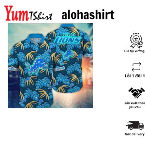 Detroit Lions NFL Hawaiian Shirt Lemonade Standstime Aloha Shirt
