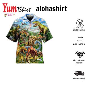 Dinosaur Psychedelic Peers Into Your Soul Hawaiian Shirt