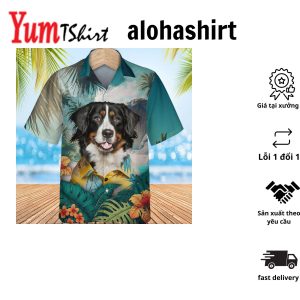 Greater Swiss Mountain Dog Tropic Escape – Explore Hawaii in Style with this Exquisite Shirt