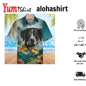 Greater Swiss Mountain Dog Tropical Hawaiian Shirt for Dog Lovers Summer Vibes